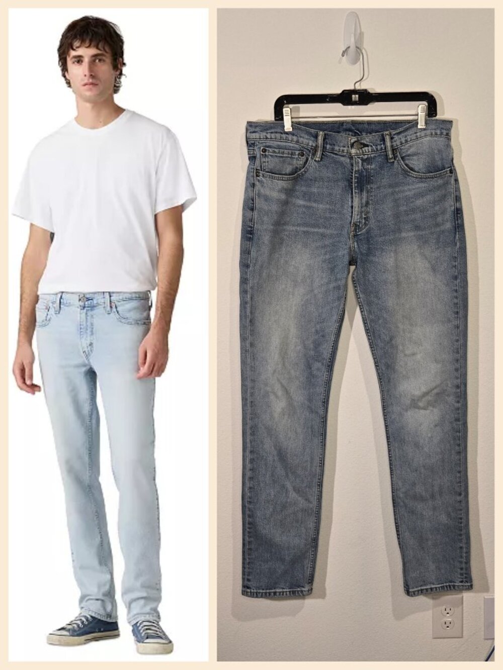 Levis 511 Slim Fit Jeans 36x34 Light Blue